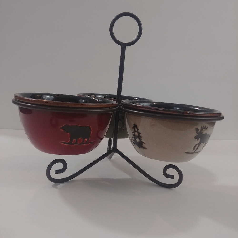 Home Studio Woodland Dish Stand Serving Set